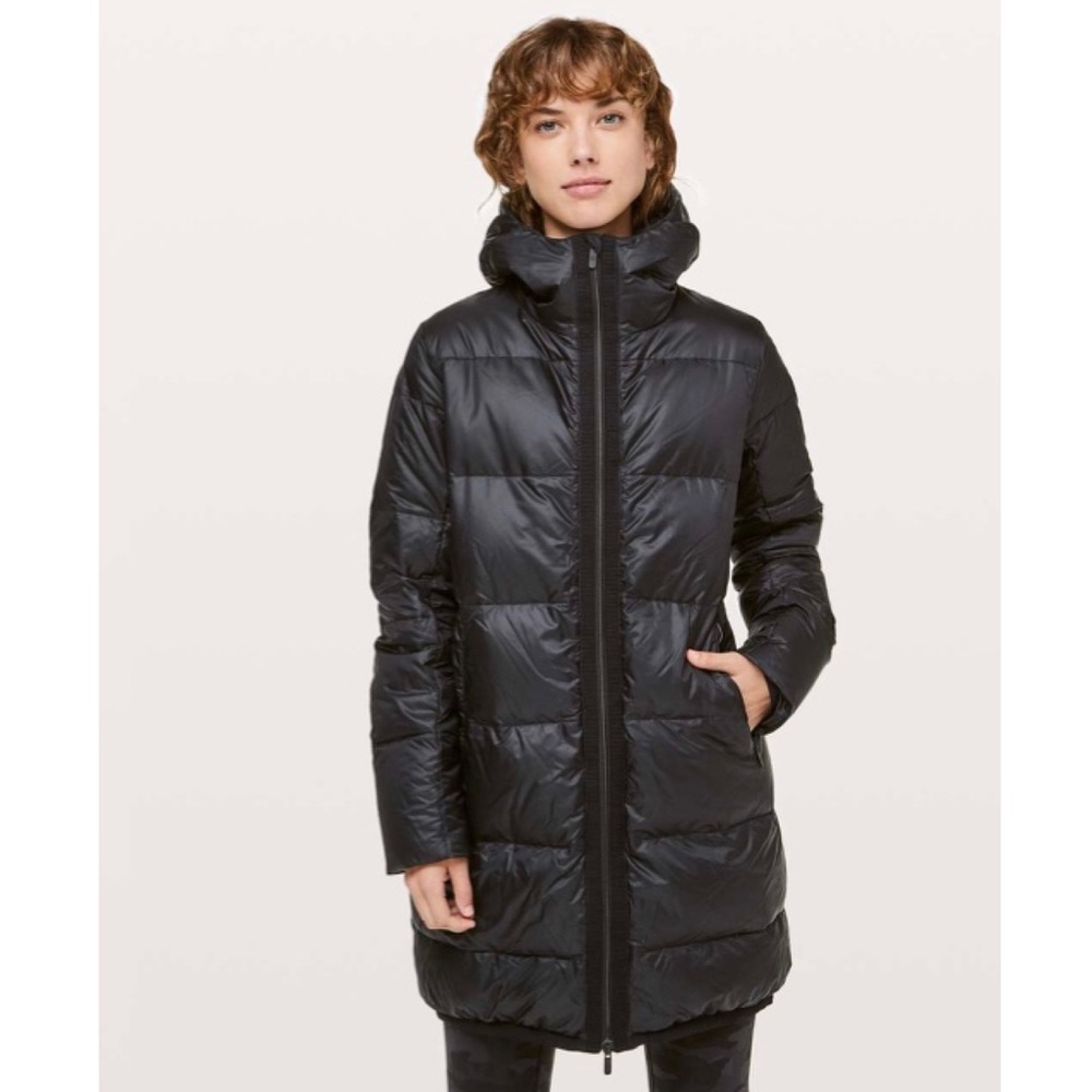 Lululemon Black Cloudscape Long Puffer Coat